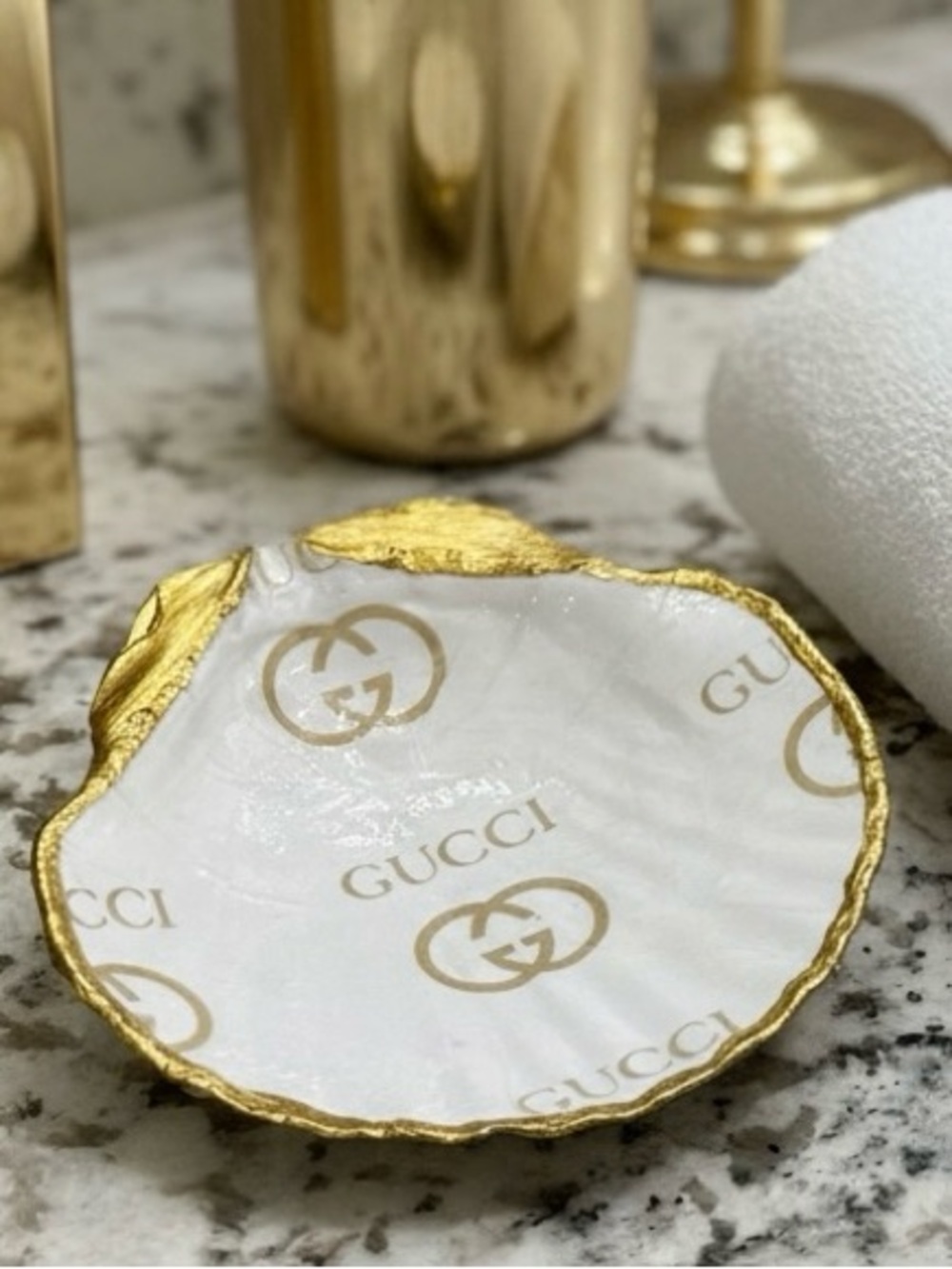 Hand Crafted GUCCI Trinket Shell Dish